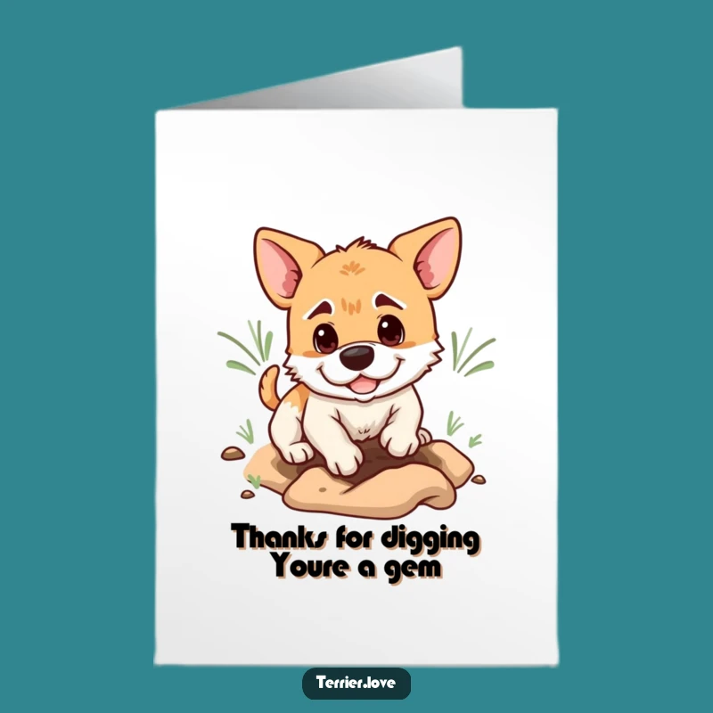 Free Printable Terrier Thank You Card: Busy Pooch Funny Downloadable Greeting