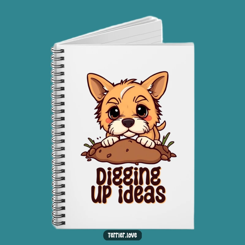 Funny Terrier Digging Notebook: Jot Down Determined Goals