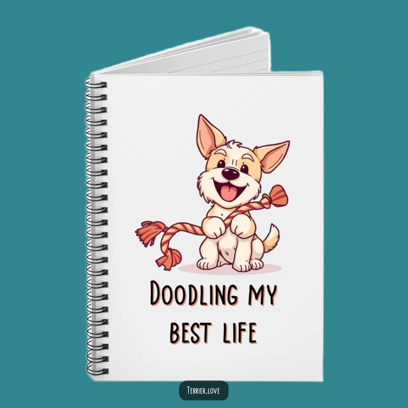 Funny Cheerful Terrier Wagging Tail Notebook: Write Happy Thoughts
