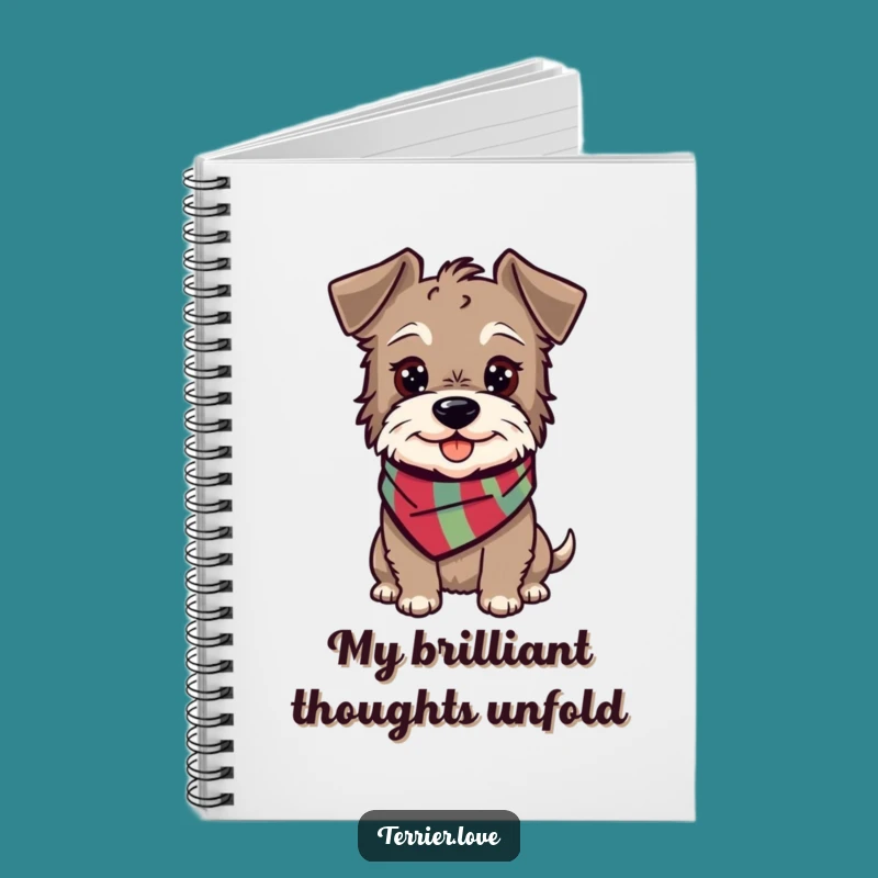 Funny Happy Terrier Notebook: Jot Down Ideas with a Cheerful Pup, Gift