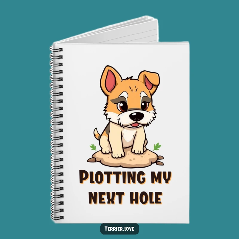 Funny Terrier Digger Notebook: Hilarious Dog Journal, Gift Idea