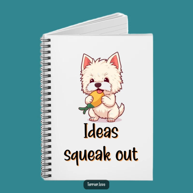 Funny Terrier Notebook: Jot Down Ideas with Dog Shaking Squeaky Toy, Unique Funny Gift