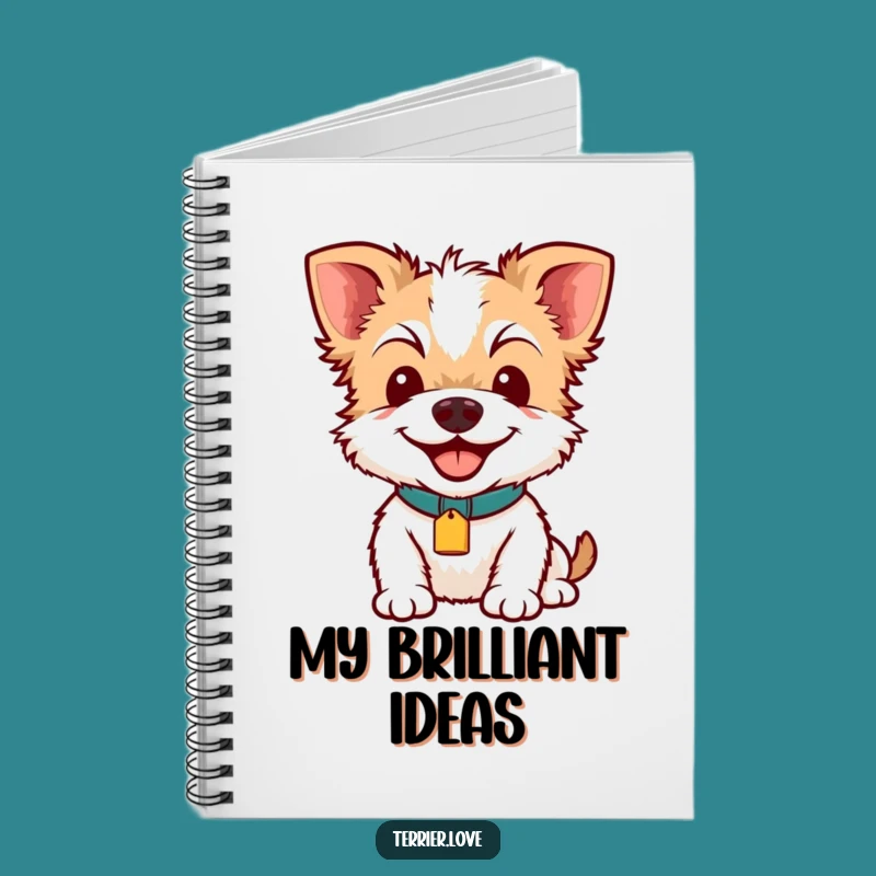 Funny Terrier Smile Notebook: Dog Collar Tag Journal, Perfect Humorous Gift for Writers!