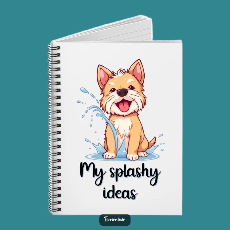 Funny Terrier Water Shake Notebook - Journal Your Energetic Ideas