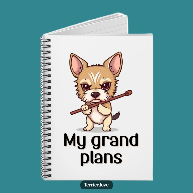 Funny Determined Terrier Notebook: Stick-Carrying Dog Journal, Perfect Humorous Gift!