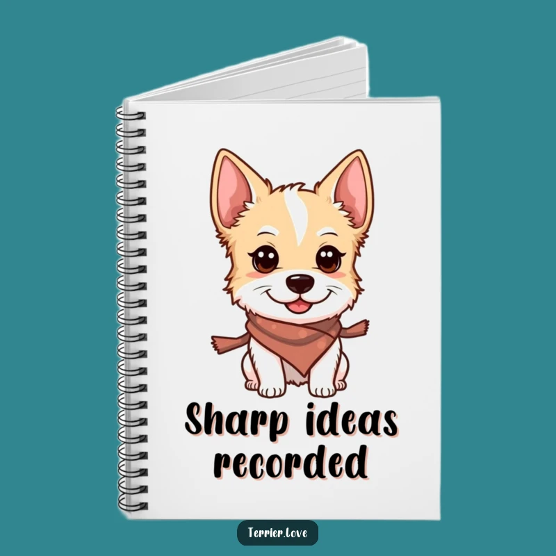 Funny Terrier Notebook: Smiling Scarf Dog Alert Journal Gift