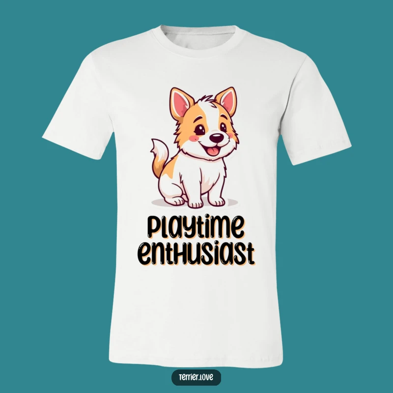 Funny Happy Terrier T-Shirt: Game Ready Pup Tee, a Great Funny Gift