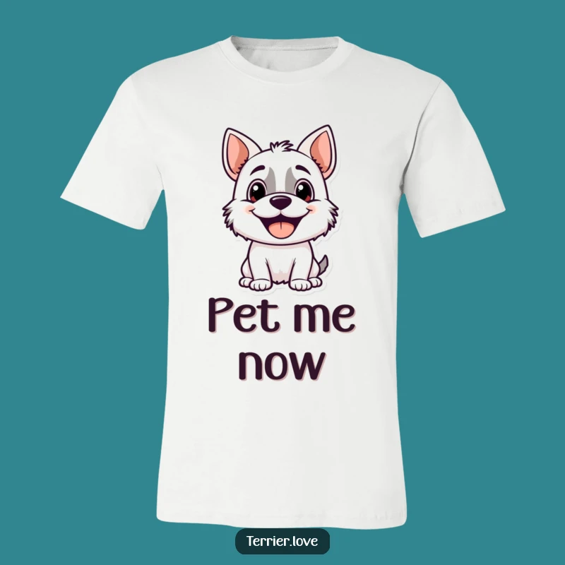Funny Terrier T-Shirt: Happy Dog Panting for Attention, Perfect Gift