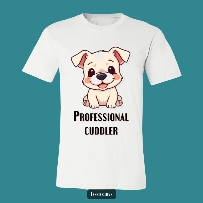 Funny Cuddle Terrier T-Shirt - Cheerful Floppy Ears Tee, Ideal Dog Lover Gift