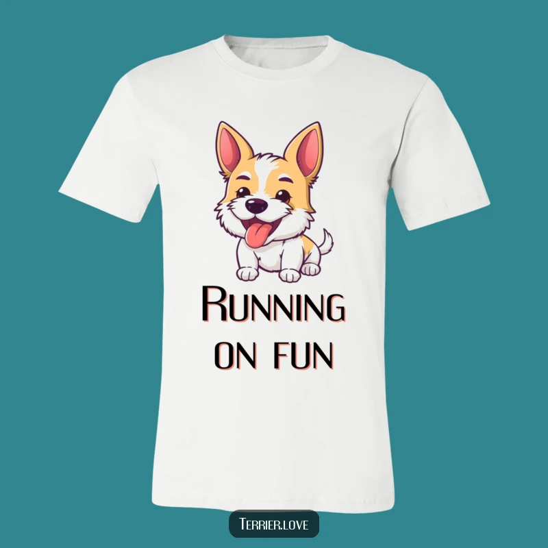 Funny Terrier T-Shirt: Energetic Dog Tongue Out, Awesome Funny Gift Tee