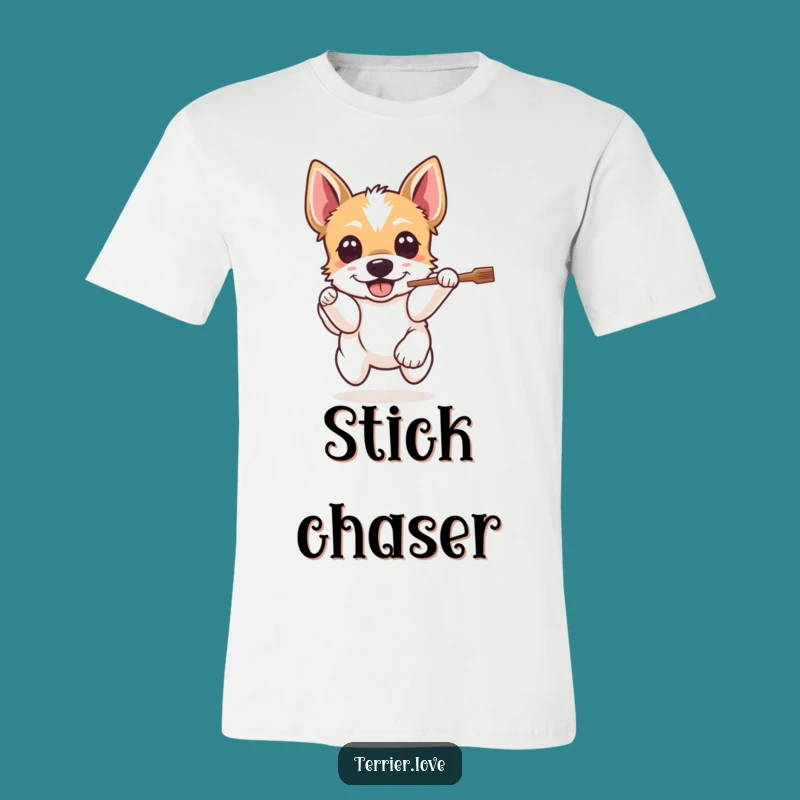 Funny Terrier Fetch Tee - Hilarious Dog Action Shirt for Playful People