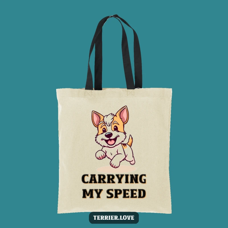 Funny Happy Terrier Tote Bag - Spacious & Hilarious Dog Accessory!
