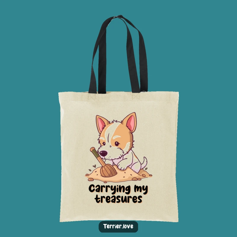 Funny Digging Terrier Tote Bag - Spacious & Hilarious Dog Accessory!