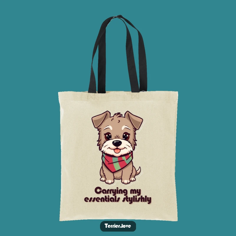 Funny Happy Terrier Tote Bag: Stylish Pup Accessory, Perfect Gift