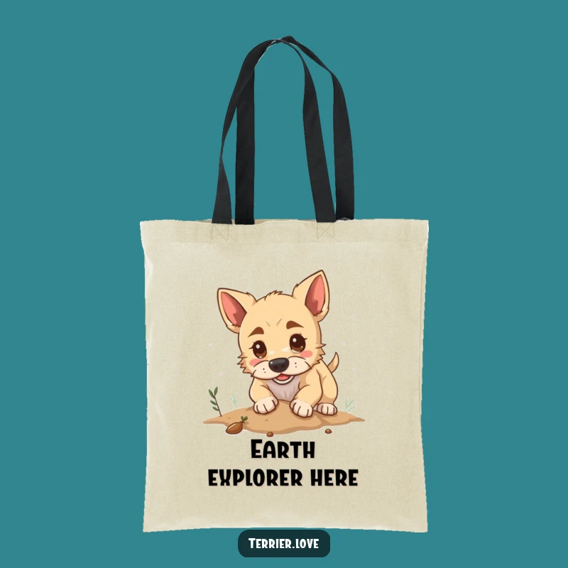 Funny Terrier Digging Tote Bag: Carry Your Humor and Essentials in Style