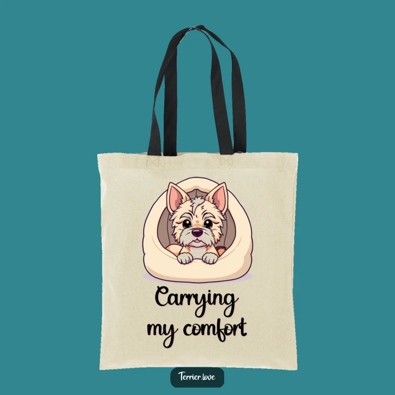 Funny Terrier Tote Bag: Carry Your Cozy Vibes