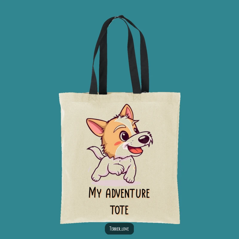 Funny Terrier Tote Bag: Playful Barking Dog Carrier, Adventure Gift
