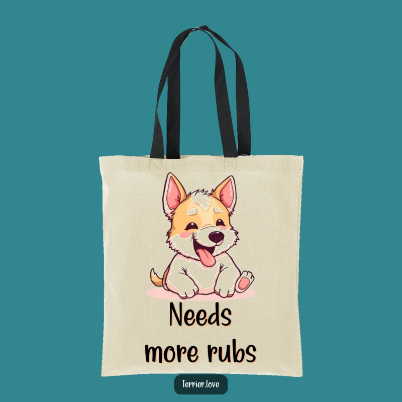 Funny Terrier Belly Rub Tote Bag: Carry Your Essentials with Canine Comedy