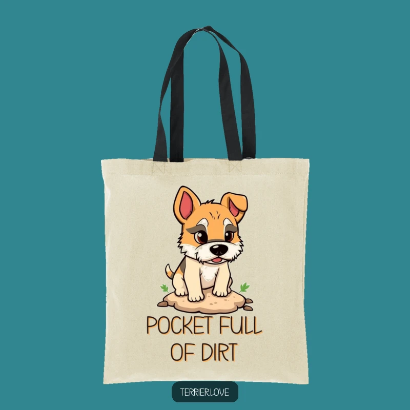 Funny Terrier Digging Tote Bag: Practical & Hilarious Dog Accessory